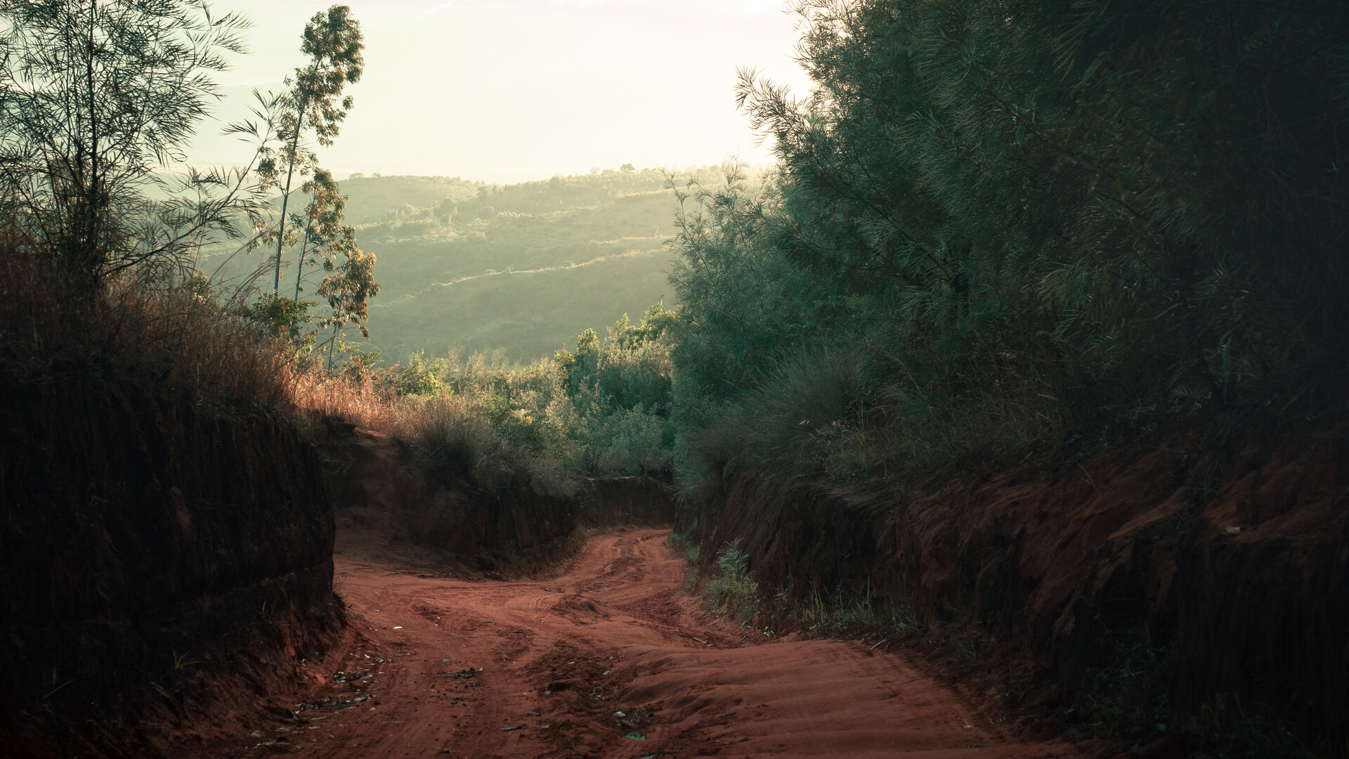 Roterde Weg in Madagaskar